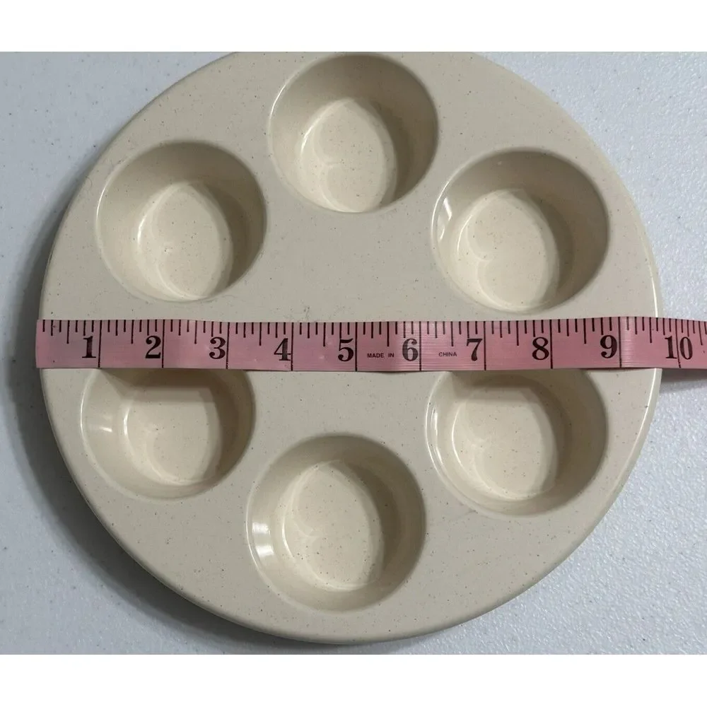 EUC Anchor Hocking Vintage MicroWare Microwave 6 Muffin Cupcake Pan PM447/T1 USA
